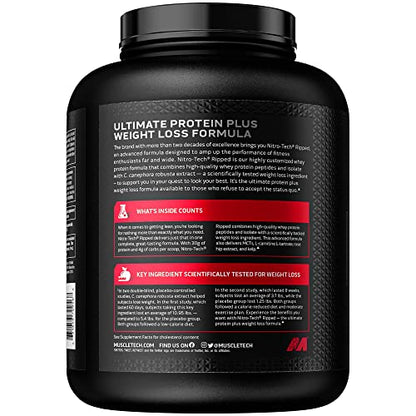 MuscleTech Nitro-Tech Ripped Lean Whey Protein Powder Whey Protein Isolate Weight - Maple Wellness Supplements