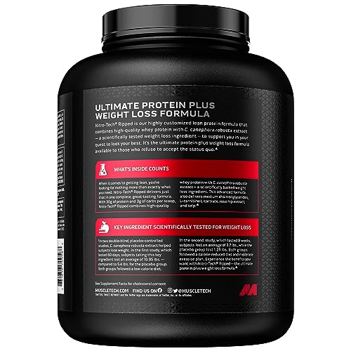 MuscleTech Nitro-Tech Ripped Lean Whey Protein Powder Whey Protein Isolate Weight - Maple Wellness Supplements