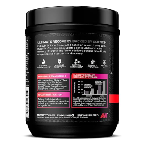 MuscleTech | Platinum 100% EAA+| Essential Amino Acids| Muscle Strength Builder - Maple Wellness Supplements
