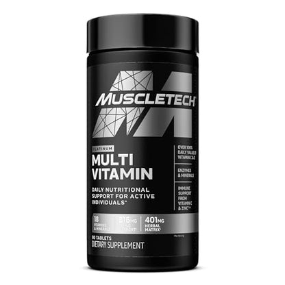 MuscleTech Platinum Multivitamin for Immune Support 18 Vitamins & Minerals Vitamins A - Maple Wellness Supplements