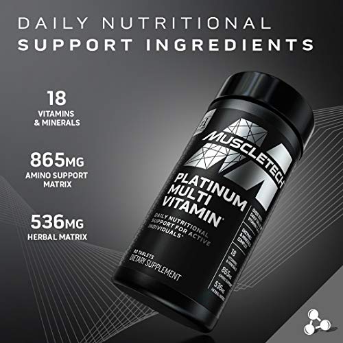 MuscleTech Platinum Multivitamin for Immune Support 18 Vitamins & Minerals Vitamins A - Maple Wellness Supplements