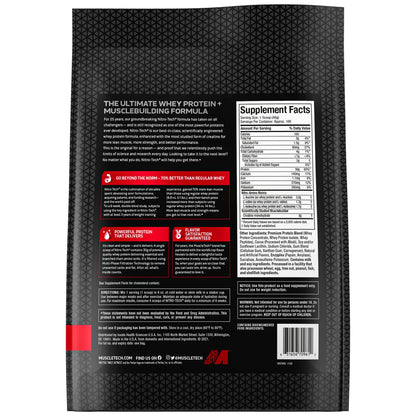 Muscletech Whey Protein Powder (Milk Chocolate, 10 Pound) - Nitro-Tech Muscle Building - Maple Wellness Supplements