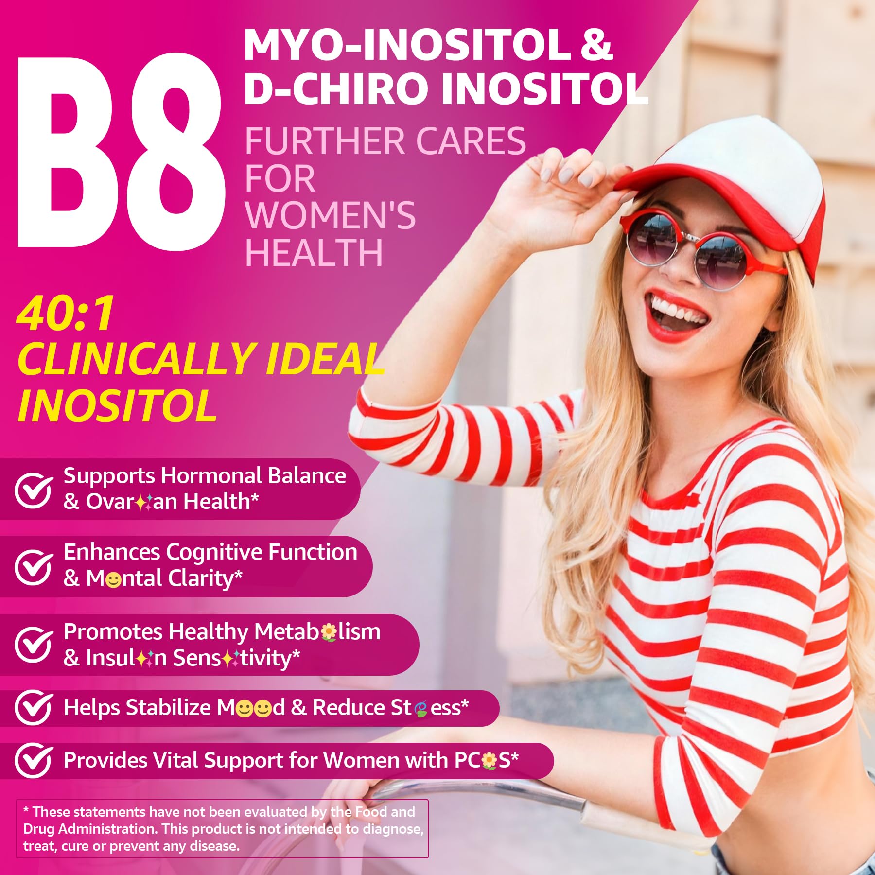 Myo-Inositol & D-Chiro Ideal 40:1, Inositol + Omega-3(3:1) Gummies, Hormone Balance for Women | Sugar Free Inositol Gummies w/Omega 3 DHA:EPA (3:1), Inositol Supplement for Cycle Health, Vegan, 60 Ct - Maple Wellness Supplements