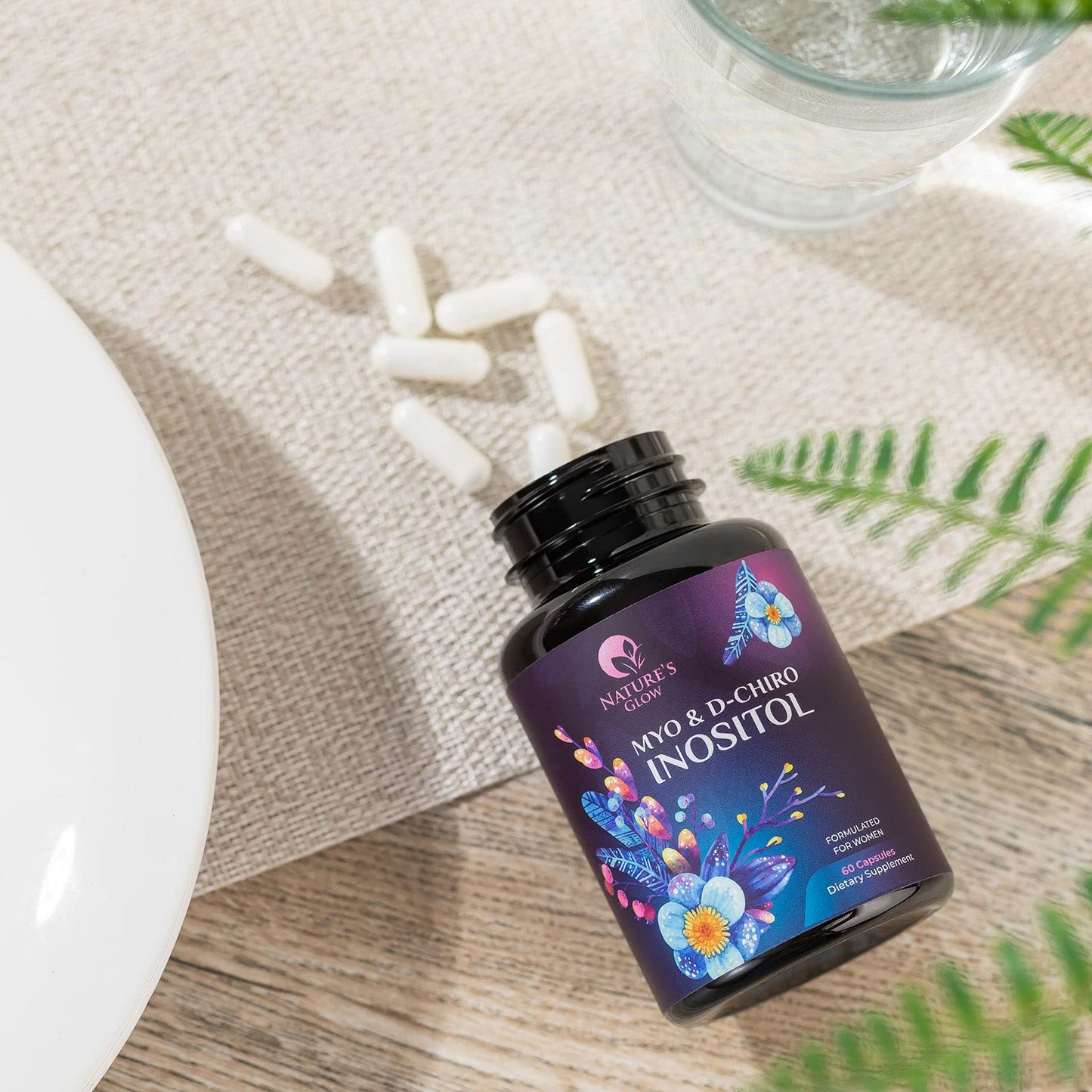 Myo-Inositol & D-Chiro Inositol Blend - 30 Day Supply, Premium 40:1 Ratio, Hormone Sup - Maple Wellness Supplements