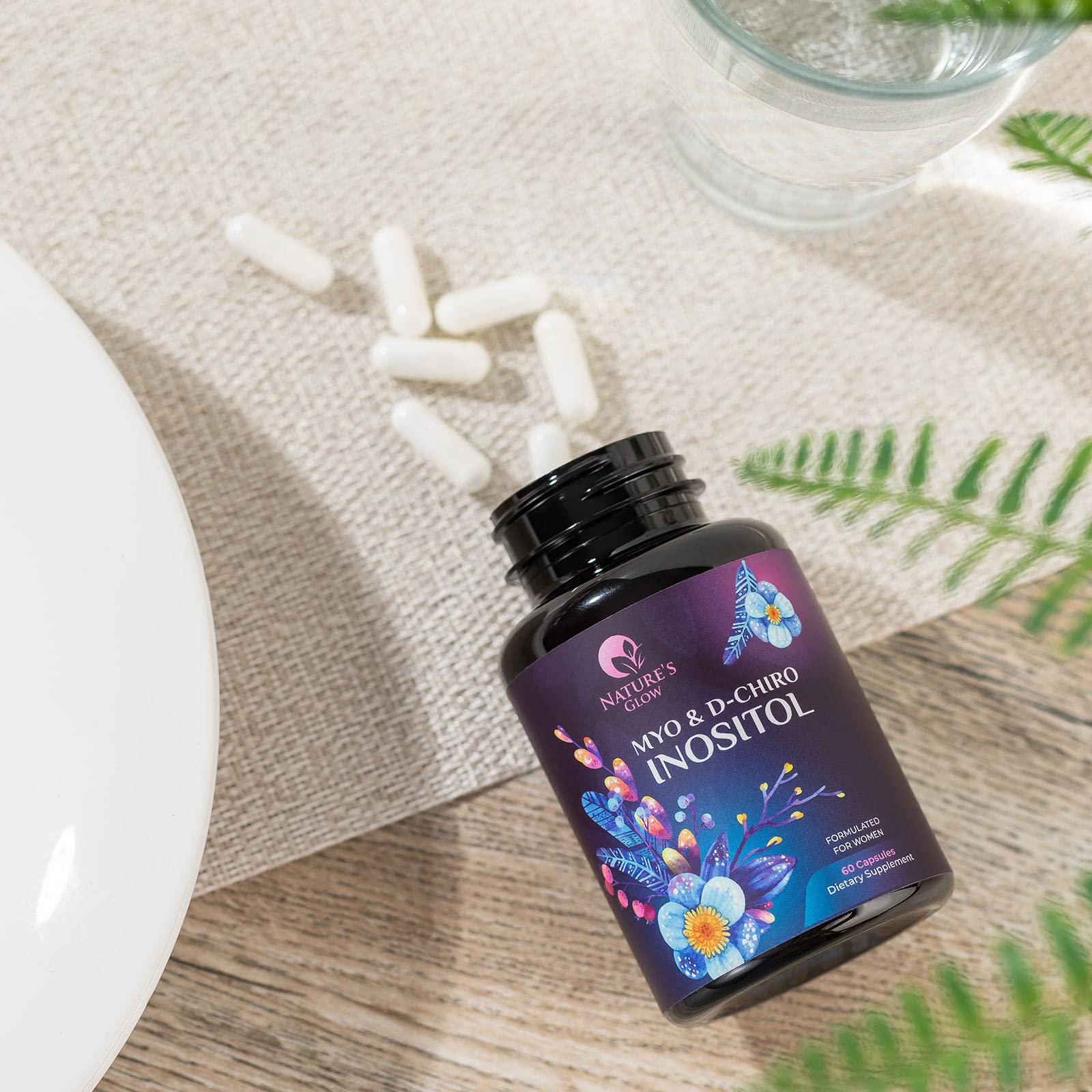 Myo-Inositol & D-Chiro Inositol Blend - 30 Day Supply, Premium 40:1 Ratio, Hormone Sup - Maple Wellness Supplements
