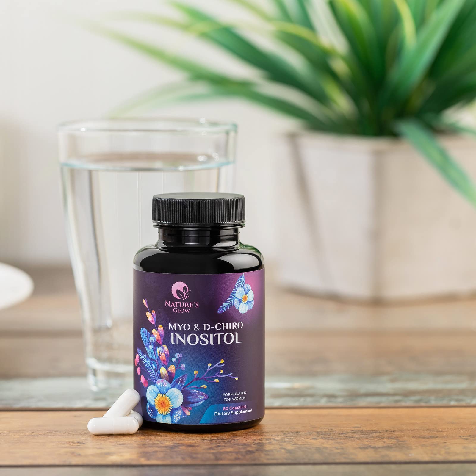 Myo-Inositol & D-Chiro Inositol Blend - 30 Day Supply, Premium 40:1 Ratio, Hormone Sup - Maple Wellness Supplements