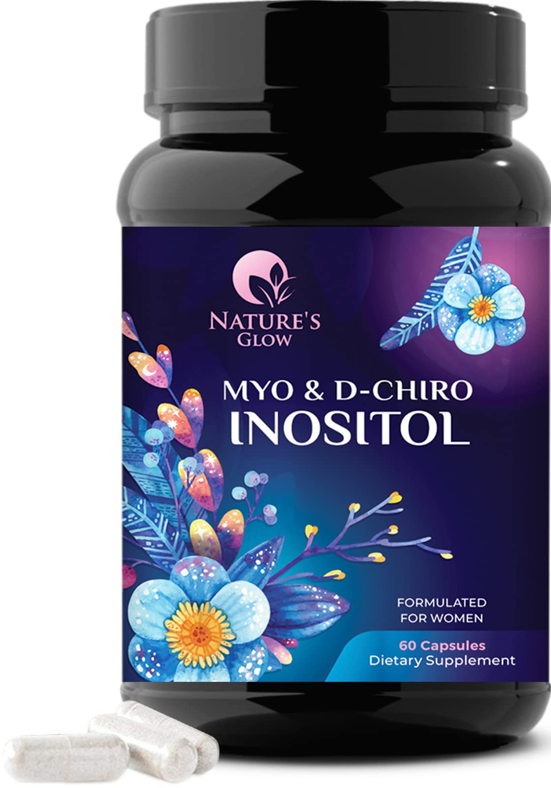 Myo-Inositol & D-Chiro Inositol Blend - 30 Day Supply, Premium 40:1 Ratio, Hormone Sup - Maple Wellness Supplements