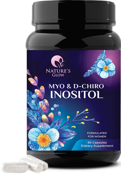 Myo-Inositol & D-Chiro Inositol Blend - 30 Day Supply, Premium 40:1 Ratio, Hormone Sup - Maple Wellness Supplements