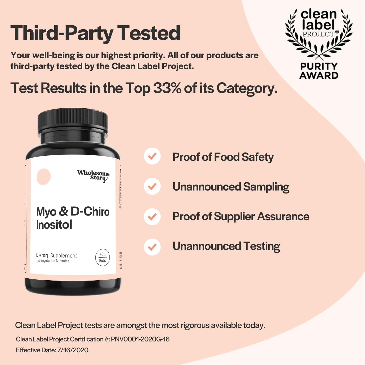 Myo-Inositol & D-Chiro Inositol Blend Capsule | 30-Day Supply | Most Beneficial 40:1 Ratio - Maple Wellness Supplements