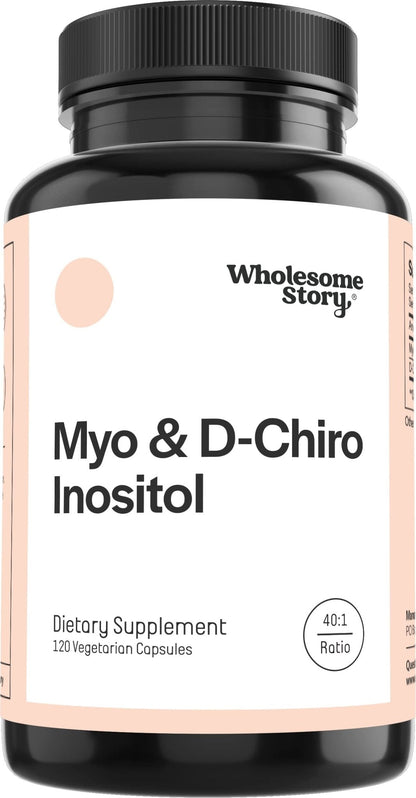 Myo-Inositol & D-Chiro Inositol Blend Capsule | 30-Day Supply | Most Beneficial 40:1 Ratio - Maple Wellness Supplements