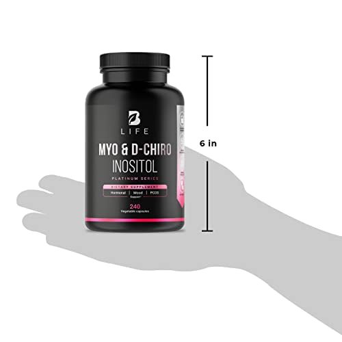 Myo-Inositol & D-Chiro Inositol by B Life - 240 Capsules | Made in USA | 40:1 Ratio - Maple Wellness Supplements