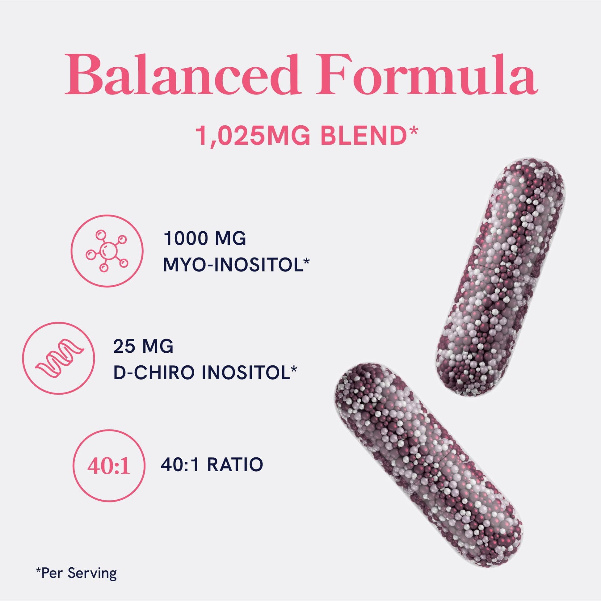 Myo-Inositol & D-Chiro Inositol for Hormone Balance for Women | Microbeadlets to Regulate Menstrual Cycle & Support Ovarian Health | 40:1 Ratio Myo & D Chiro | Non-GMO | 120 Ct (1 Month Supply) - Maple Wellness Supplements