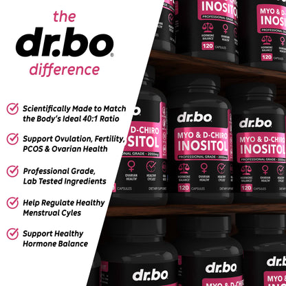 Myo-Inositol & D-Chiro Inositol Supplement Capsules - 40:1 Ratio Hormone Balance - Maple Wellness Supplements