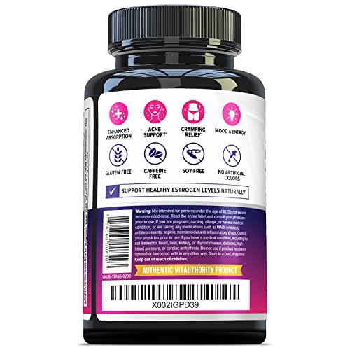 Myo-Inositol D-Chiro Women's Hormone Balance Supplement - 40:1 Myo-Inositol & D-ChiroInositol Blend with DIM for Hormone Balance for Women - Health Vitamins for Skin, Energy, & Cycle Support (1 Month) - Maple Wellness Supplements