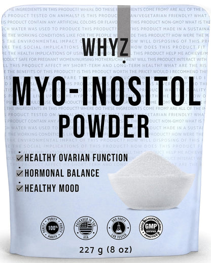 Myo-Inositol Powder 8oz, Natural Myo Inositol Supplement for Ovarian Support - Maple Wellness Supplements