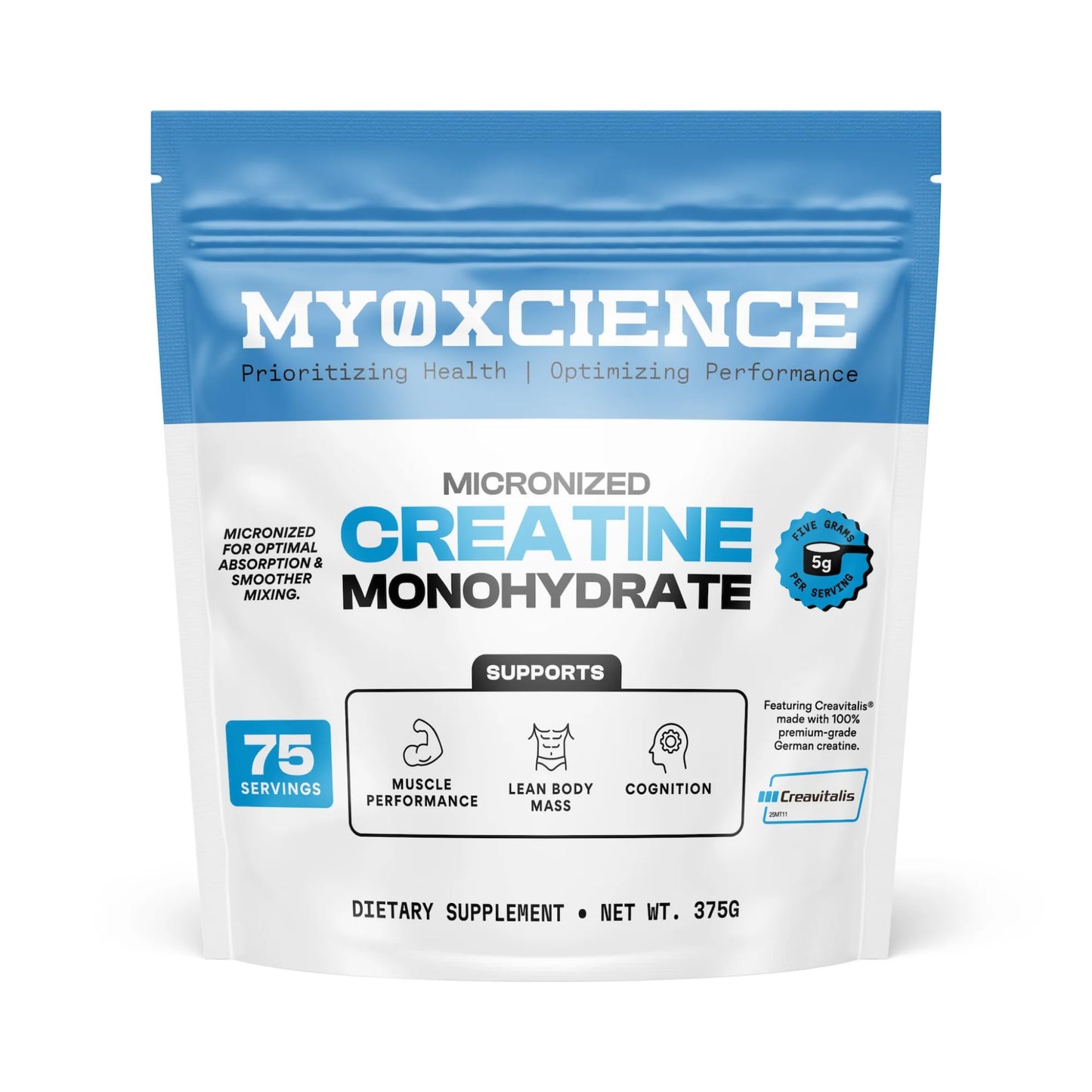 MYOXCIENCE Micronized Creavitalis Creatine | The World’s Purest Micronized Form of Creatine Monohydrate | Supports Muscle Performance - Maple Wellness Supplements
