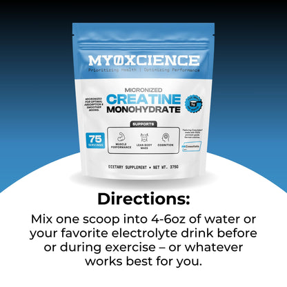 MYOXCIENCE Micronized Creavitalis Creatine | The World’s Purest Micronized Form of Creatine Monohydrate | Supports Muscle Performance - Maple Wellness Supplements