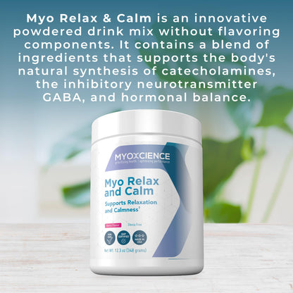 MYOXCIENCE Myo Relax & Calm | Myo-Inositol, L-Theanine, Taurine, Magnesium & GABA | Supports Sleep, Neurotransmitter & Hormone Support (Berry Flavor) (60 Servings) - Maple Wellness Supplements