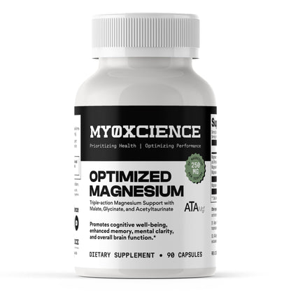 MYOXCIENCE Optimized Magnesium Glycinate + Magnesium Taurate (as ATAmag®) for High Brain Bioavailability to Support Stress Relief and Sleep | 30 Servings - Maple Wellness Supplements