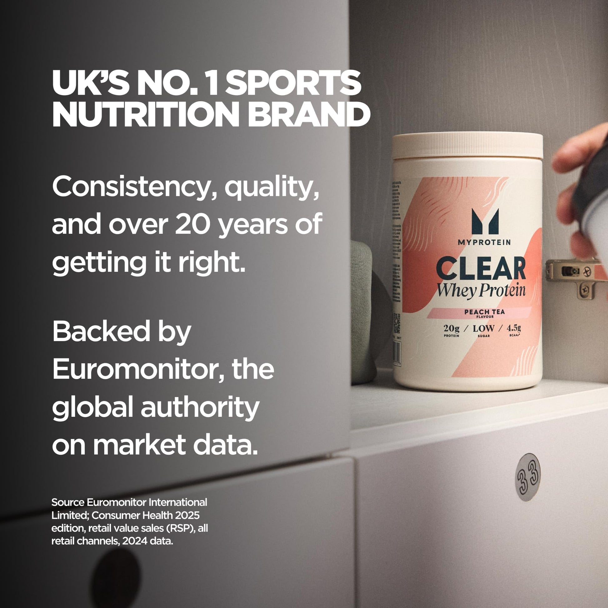 Myprotein Clear Whey Isolate Protein Powder, 20 Servings (1.1lbs) Orange Cream, 20g Protein per Serving, Naturally Flavored Drink Mix, Daily Protein Intake for Superior Performance - Maple Wellness Supplements