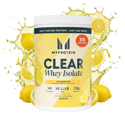 Myprotein Clear Whey Isolate Protein Powder, 35 Servings (1.9lbs) Lemonade, 20g Protein per Serving, Naturally Flavored Drink Mix, Daily Protein Intake for Superior Performance - Maple Wellness Supplements