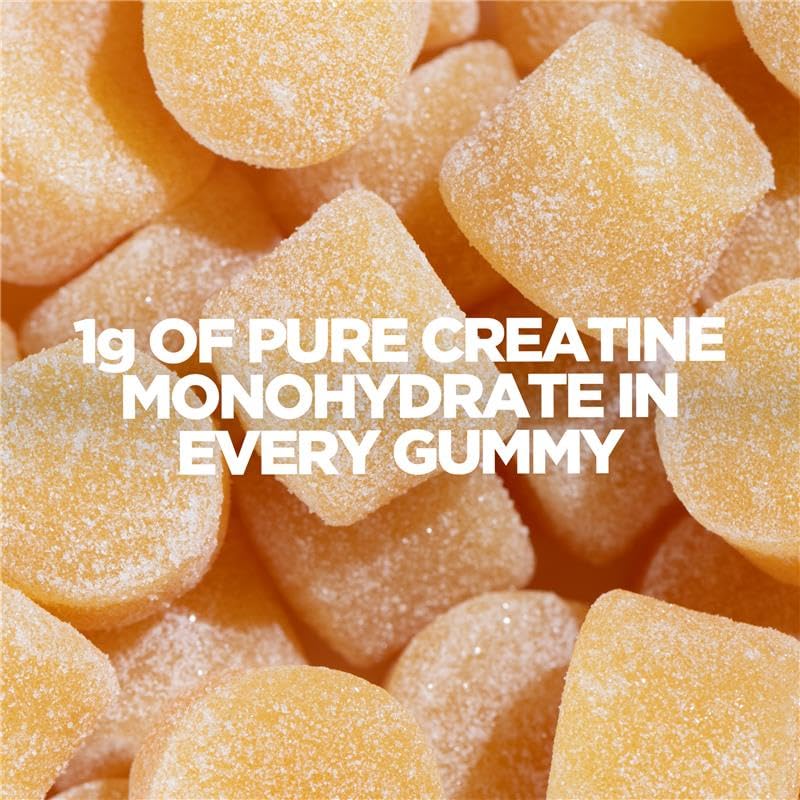 Myprotein Creatine Gummies, 5g Creatine Monohydrate per Serving, Peach, 90 Count, 18 Servings, Chewable Post/Pre Workout Strength & Recovery Sports Nutrition Supplement, Vegan, Non-GMO - Maple Wellness Supplements