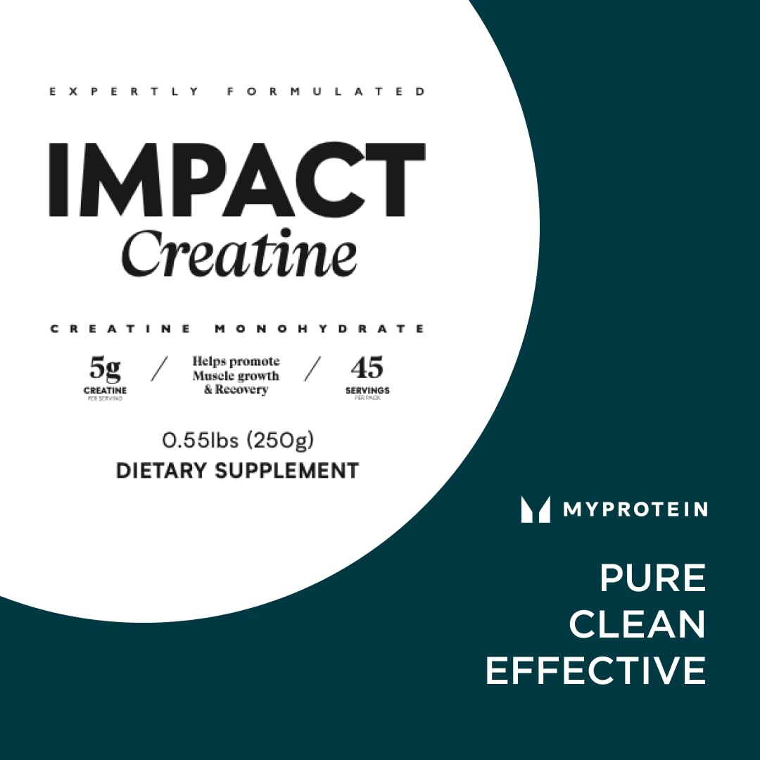 Myprotein Creatine Monohydrate Powder, 100 Servings (1.1lbs), Pure Unflavored Creatine Powder, Post/Pre Workout Supplement for All Sports & Exercises - Maple Wellness Supplements