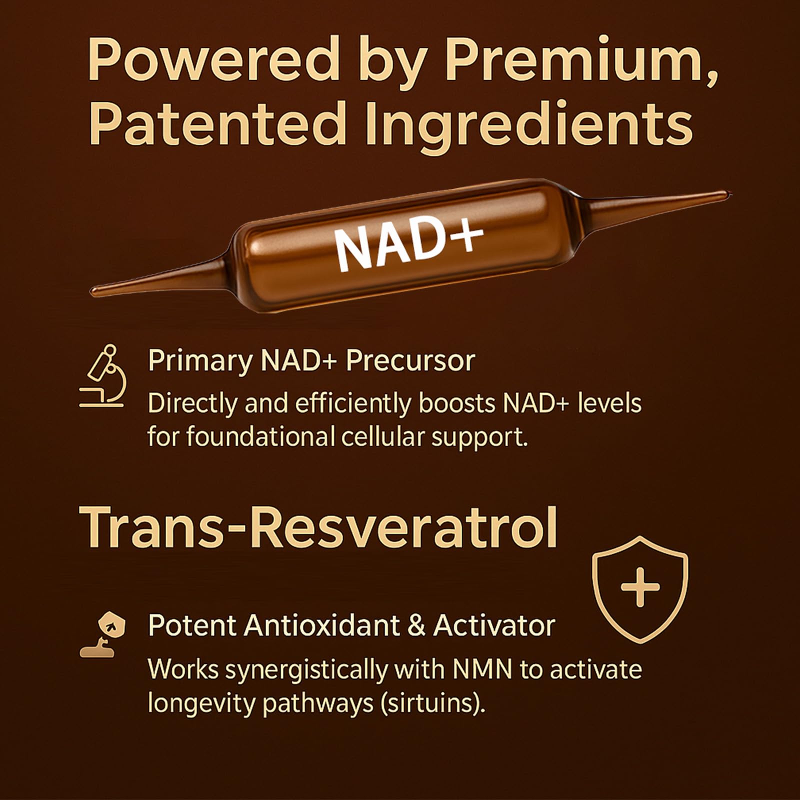 NAD Advanced Cellular Renewal - 1200mg NAD Supplement for Skin Aging Support Energy & Focus - 10 Vials (1) - Maple Wellness Supplements