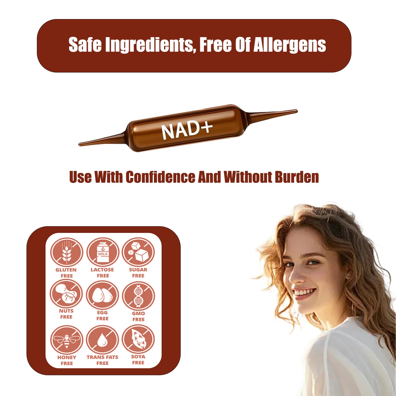 NAD+ Advanced Cellular Renewal Supplement 1200mg - Skin Anti-Aging & Energy Boost Support - 10 Vials - Maple Wellness Supplements