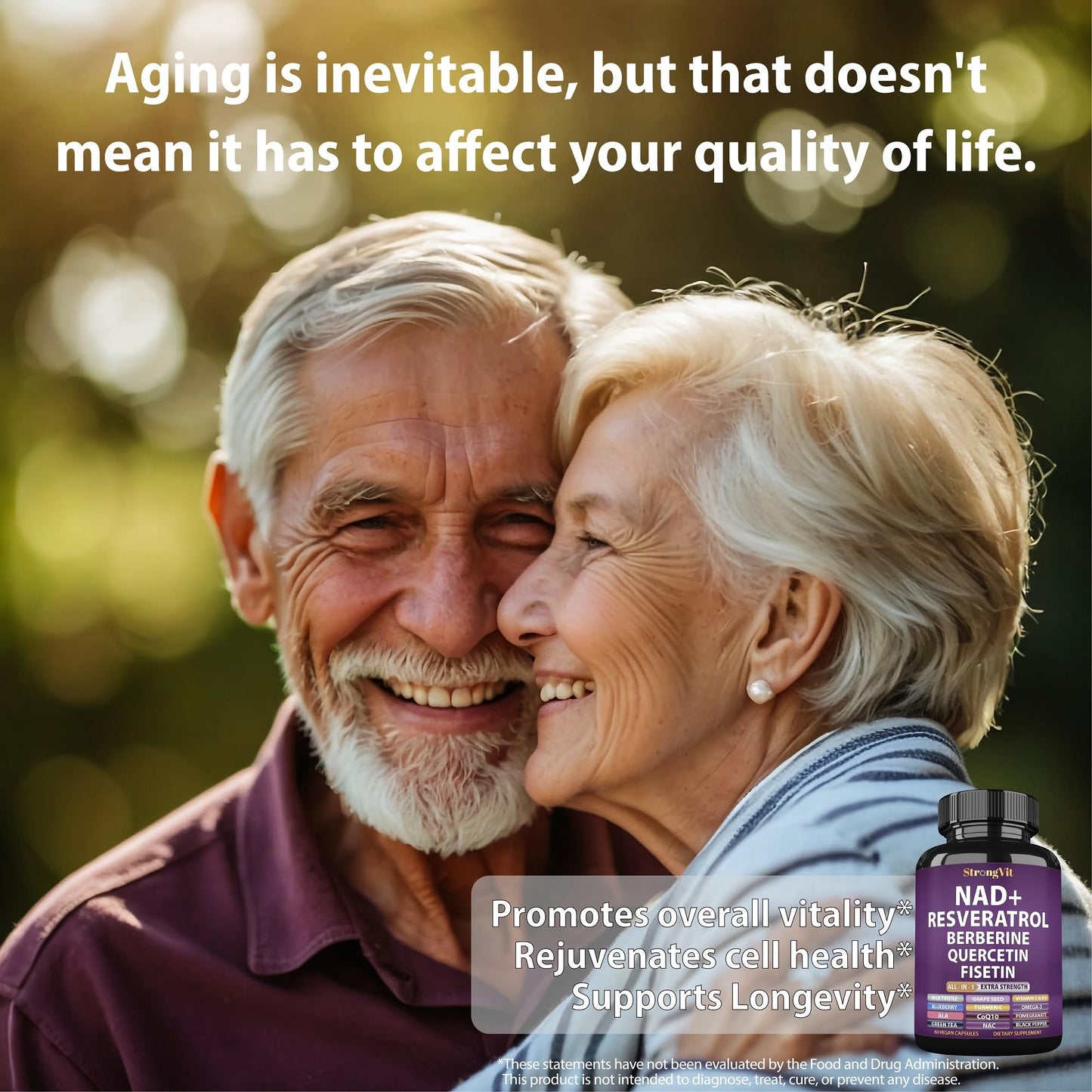 NAD Resveratrol Supplement with Berberine, Quercetin, CoQ10. Anti-Aging Formula for Women & Men. Liposomal NAD Plus, NAD+ Booster, Pure Organic Vitamin, USA - Maple Wellness Supplements
