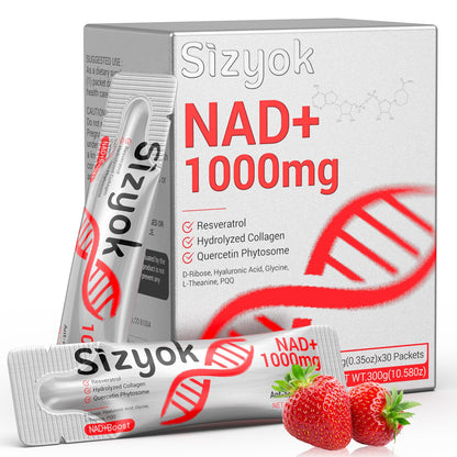 NAD+ Supplement 1000mg Liquid - High Absorption NAD+ with Trans Resveratrol 2000mg, Collagen & Hyaluronic Acid, Anti-Aging Energy Support for Women, Cellular Health & Longevity Boost - Maple Wellness Supplements