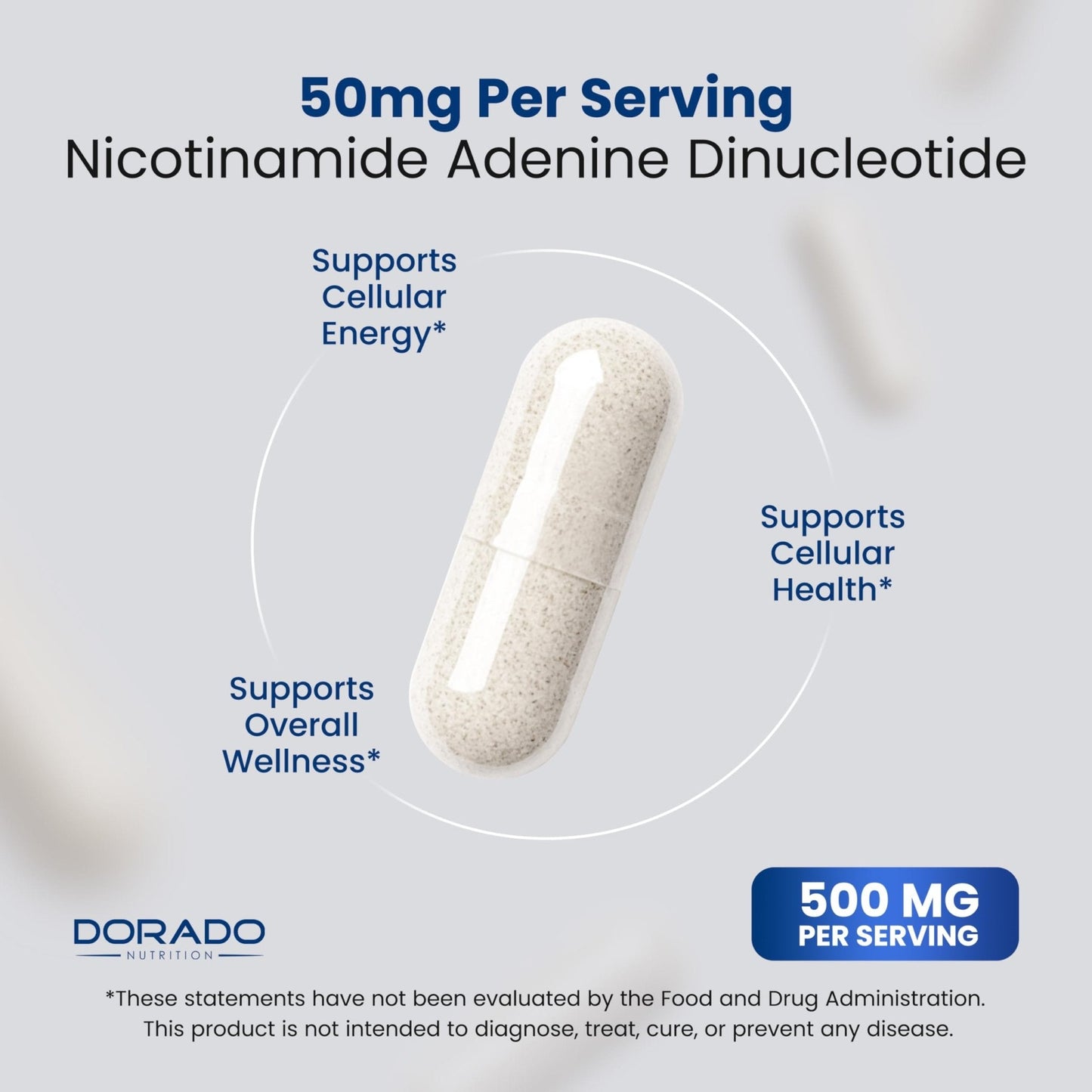 NAD Supplement (500mg of 95% Pure NAD+ Per Serving) NMN Supplement, NAD Nicotinamide Riboside Support (Third Party Tested, Vegan Safe, Non-GMO, No Fillers, & Made in the USA - 30 Vegan Capsules) - Maple Wellness Supplements