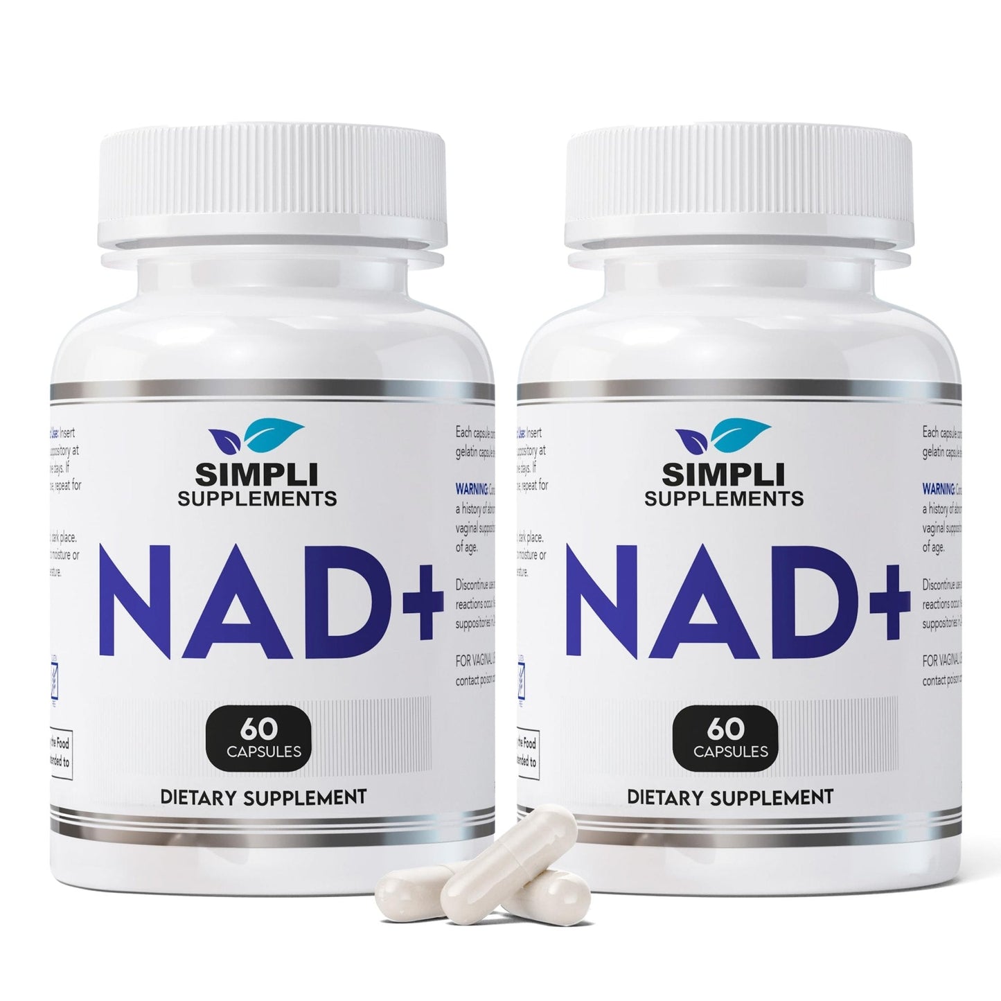 NAD Supplement for Anti-Aging and Cell Regeneration | NAD Booster 500mg Per Serving | NMN Supplement Alternative | Similar to Nicotinamide Riboside | 120 Capsules (2 Month Supply) - Maple Wellness Supplements