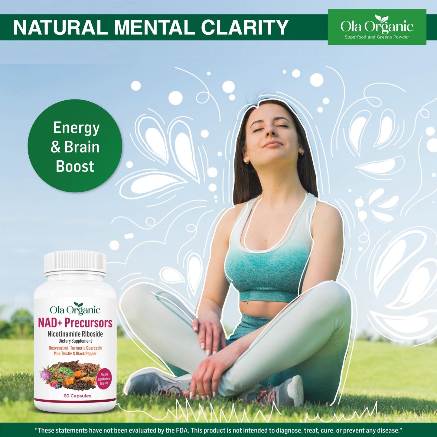 NAD+ Supplement & NAD Booster for Cellular Energy and Healthy Aging – Plant-Based Nicotinamide Riboside (NR) NAD Precursor with Resveratrol, Turmeric, Quercetin, Rhodiola & Milk Thistle – 60 Capsules - Maple Wellness Supplements