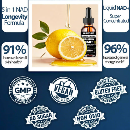 NAD Supplements for Women & Men, Liposomal NAD Nicotinamide Riboside Resveratrol 900mg w. B3 Vitamin Quercetin TMG, Liquid Resveratrol NAD Plus Supplement for Anti-Aging Energy Focus Longevity - Maple Wellness Supplements