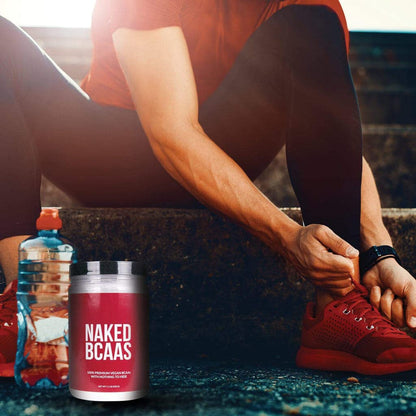 NAKED BCAAs Amino Acids Powder, Only 1 Ingredient, Pure 2:1:1 Formula, Vegan Unflavored Branched Chain Amino Acids, Instantized All Natural BCAA Supplement - 500 Grams, 100 Servings - Maple Wellness Supplements