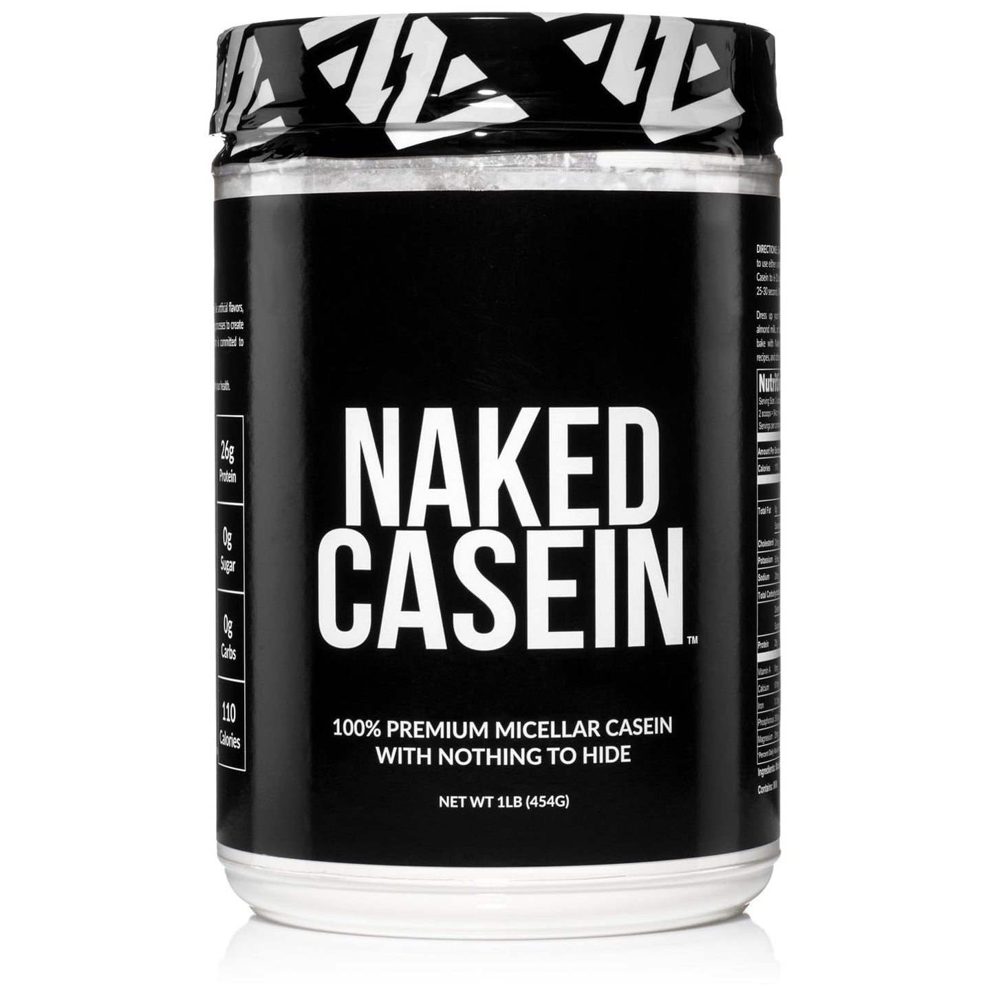 NAKED Casein - 1Lb Micellar Casein Protein - Bulk, Zero Carb, NSF Certified, GMO-Free, Gluten Free, Soy Free, Preservative Free - Stimulate Muscle Growth - Maple Wellness Supplements
