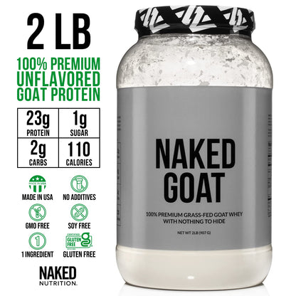 NAKED nutrition Naked Goat - Pasture Fed Goat Whey Protein Powder from Small-Herd - Maple Wellness Supplements