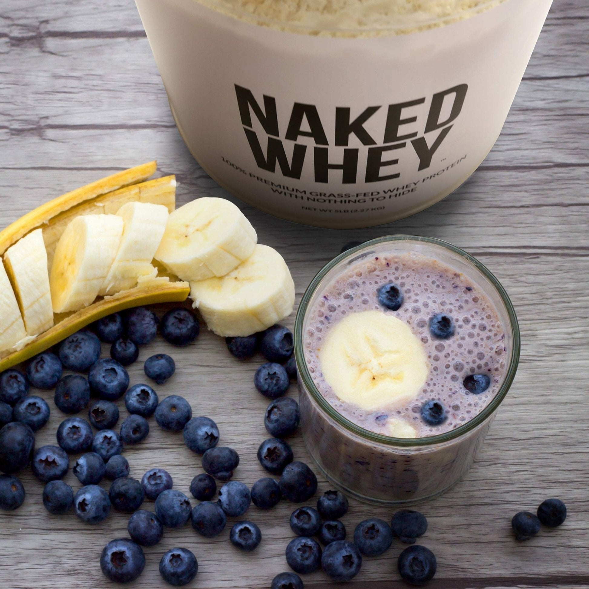 Naked Nutrition Naked Whey 1Lb - Only 1 Ingredient, Grass Fed Whey Protein Powder - Maple Wellness Supplements