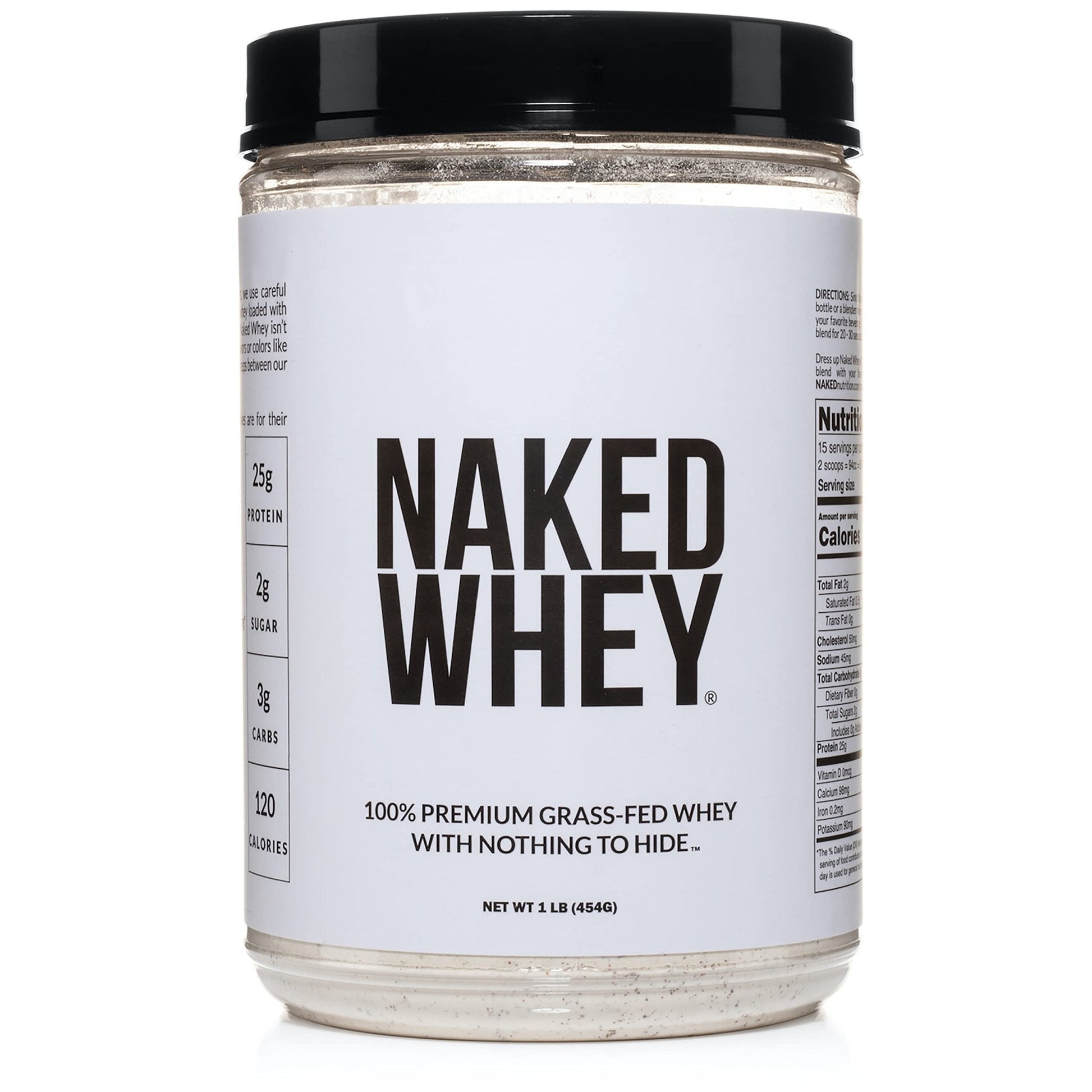 Naked Nutrition Naked Whey 1Lb - Only 1 Ingredient, Grass Fed Whey Protein Powder - Maple Wellness Supplements