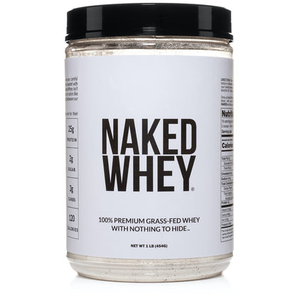 Naked Nutrition Naked Whey 1Lb - Only 1 Ingredient, Grass Fed Whey Protein Powder - Maple Wellness Supplements