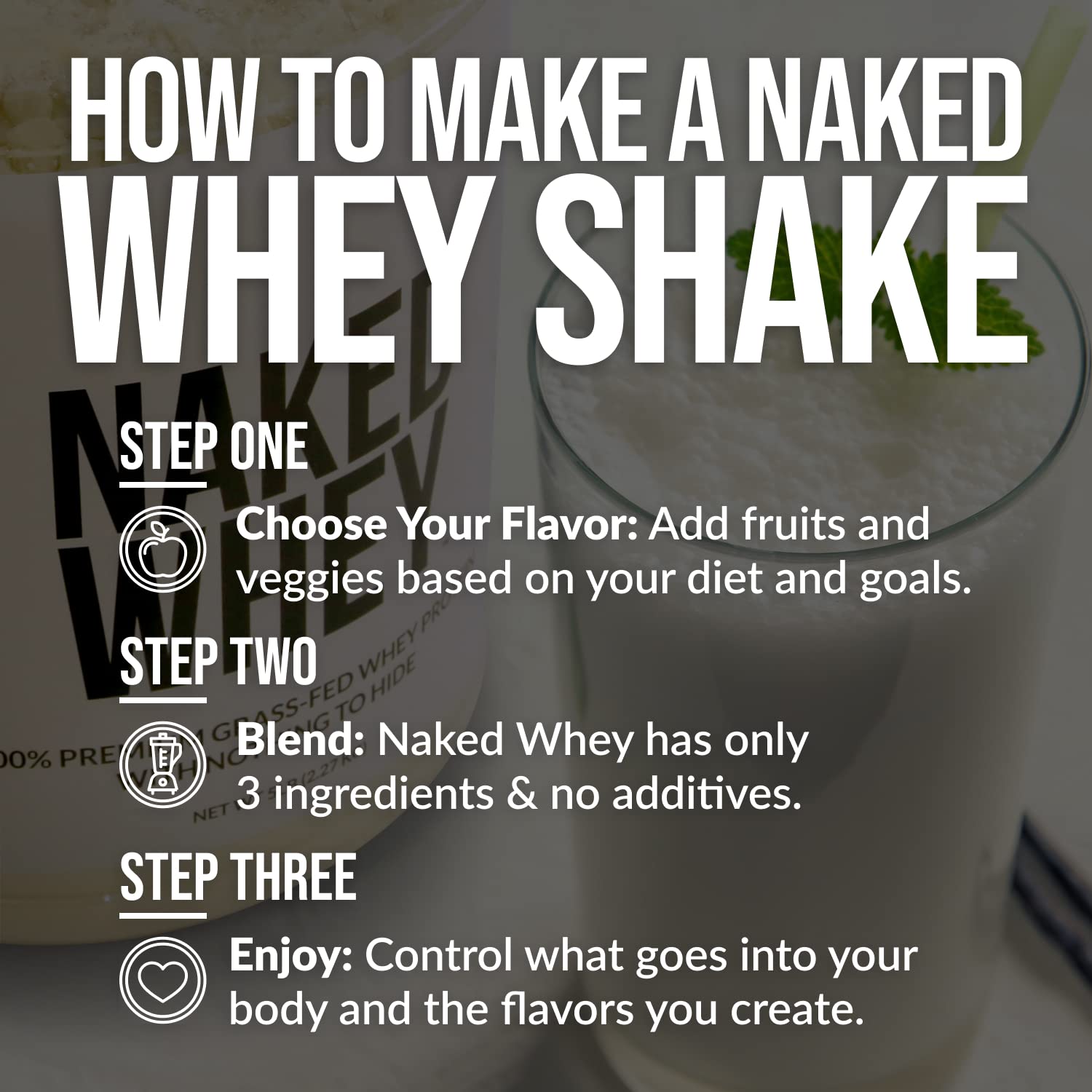 NAKED Nutrition Whey Vanilla Protein - All Natural Grass Fed Whey Protein Powder - Maple Wellness Supplements