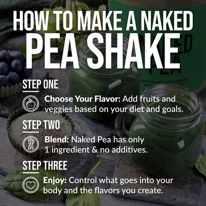 NAKED Pea - 5LB 100% Pea Protein Powder from North American Farms - Unflavored - Maple Wellness Supplements