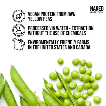 NAKED Pea - 5LB 100% Pea Protein Powder from North American Farms - Unflavored Vegan Pea Protein Isolate - NSF Certified, Plant Protein Powder, Easy to Digest - 76 Servings - Maple Wellness Supplements