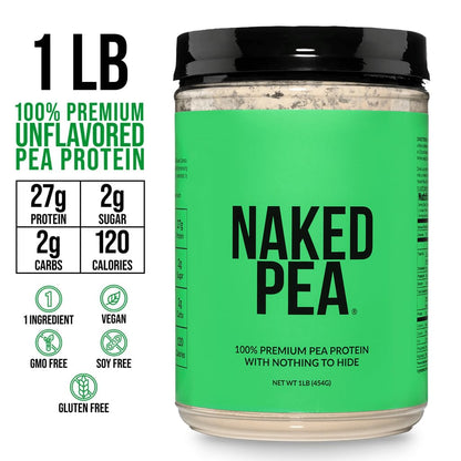 NAKED Pea - Pea Protein Isolate - Plant Based, Vegetarian & Vegan Protein. NSF Certified, Easy to Digest, Non-GMO, No Lactose - Maple Wellness Supplements