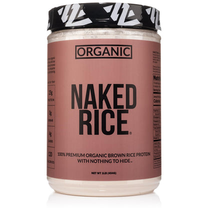 NAKED Rice 1Lb - Organic Brown Rice Protein Powder - Vegan Protein Powder, GMO Free, Gluten Free & Soy Free. Plant-Based Protein, - Maple Wellness Supplements