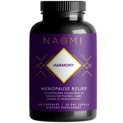 NAOMI Harmony Menopause Relief Supplement – Hormone Balance Support for Hot Flashes – 30 Veggie Capsules - Maple Wellness Supplements