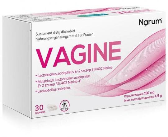 Narum Vagine 150mg 30 caps. - Lactobacillus acidophilus - Restores balance of microflora - Maple Wellness Supplements