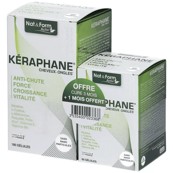 Nat & Form Keraphane 180 Gelules + 60 Free Gelules - Maple Wellness Supplements
