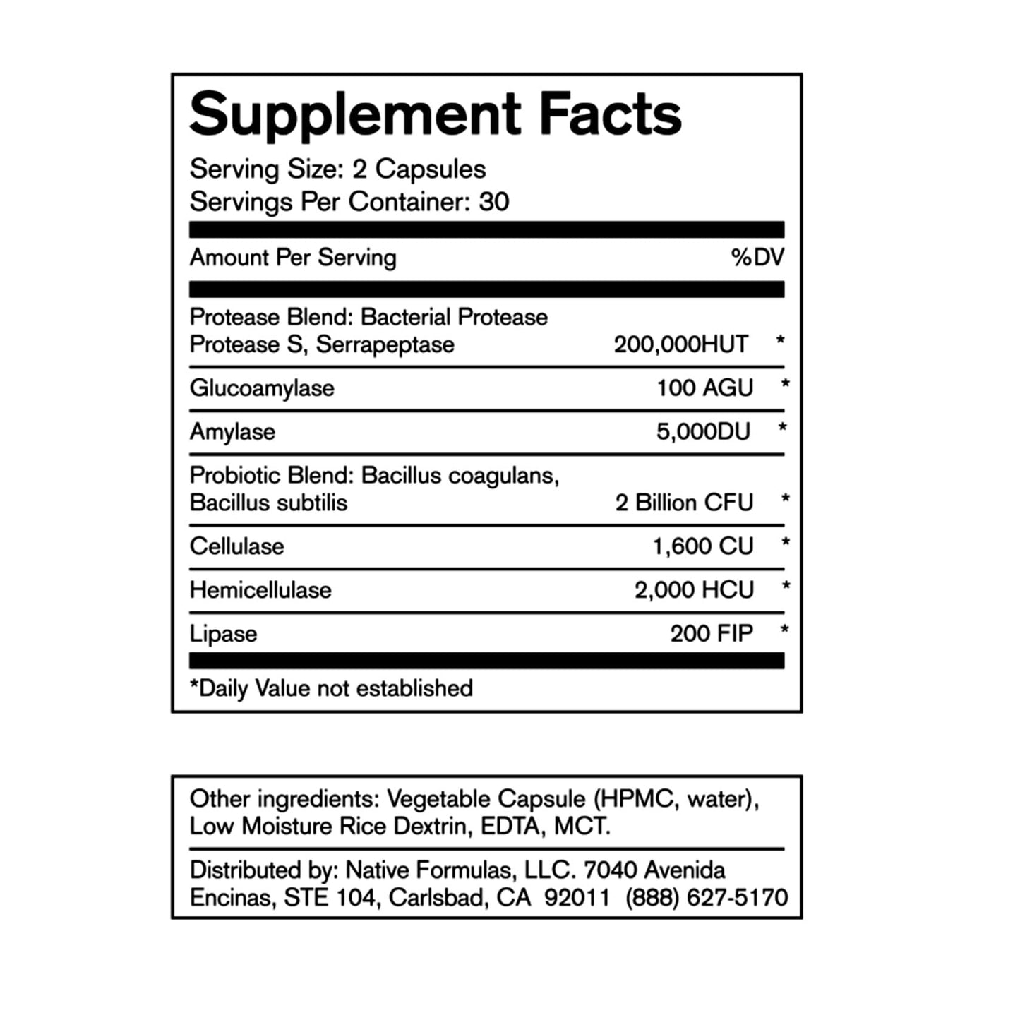 Native Formulas Restore 3 Proteolytic Enzyme & Spore Probiotic Blend Supplement - 60 Capsules - Advanced Biofilm Disruption Aid - Maple Wellness Supplements